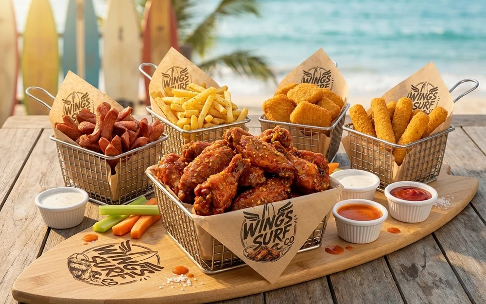 Promo diaria: kilo de alitas, papas, salchipulpos y dedos o nuggets