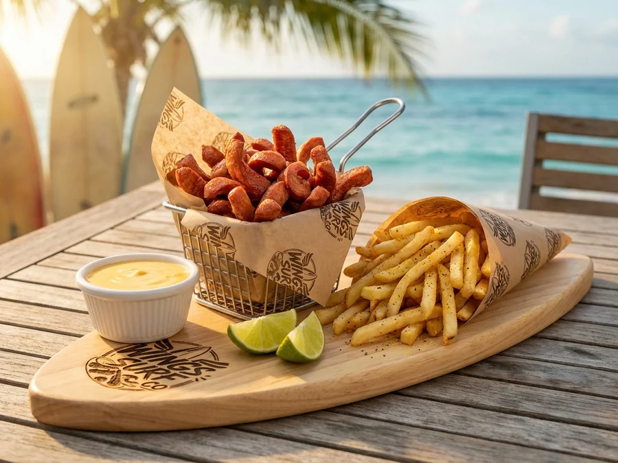 Salchipulpo con papas